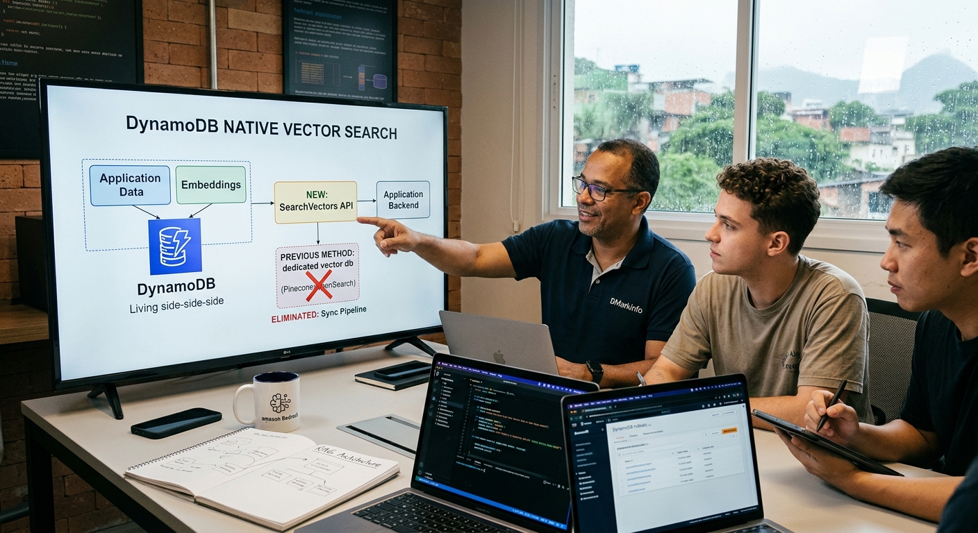 DynamoDB ganha busca vetorial nativa e dispensa banco separado para IA