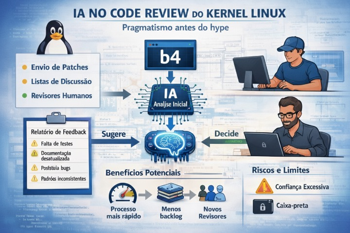 IA no code review do kernel Linux: pragmatismo antes do hype