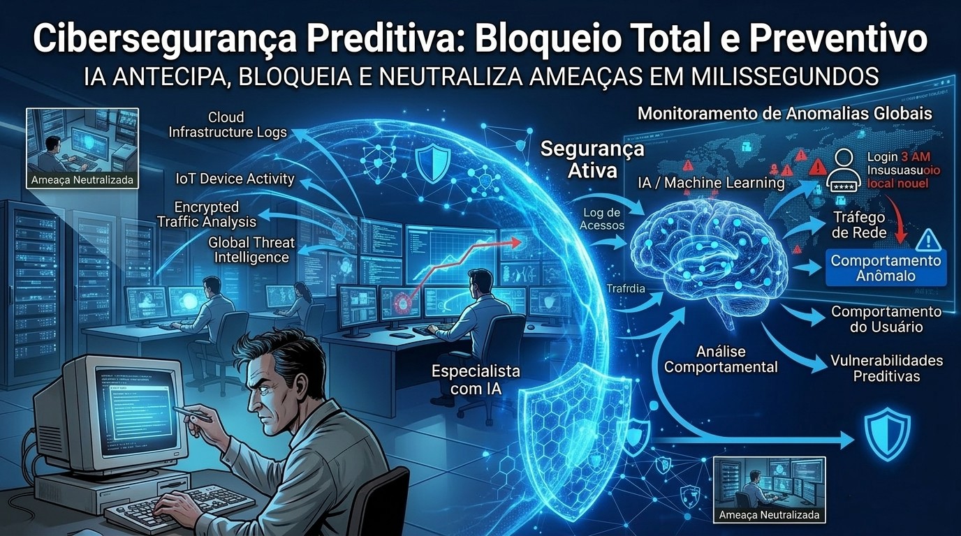 Cibersegurança Preditiva: quando a Inteligência Artificial passa a bloquear ataques antes mesmo que eles aconteçam
