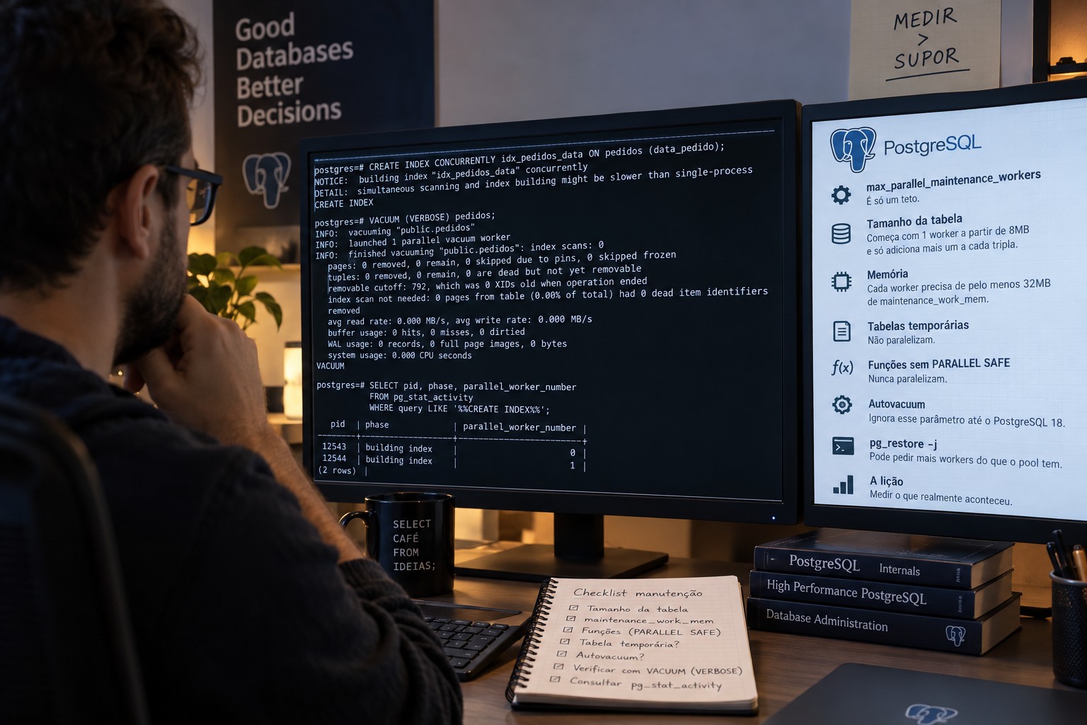 PostgreSQL: max_parallel_maintenance_workers é um teto, e quase nunca você chega nele