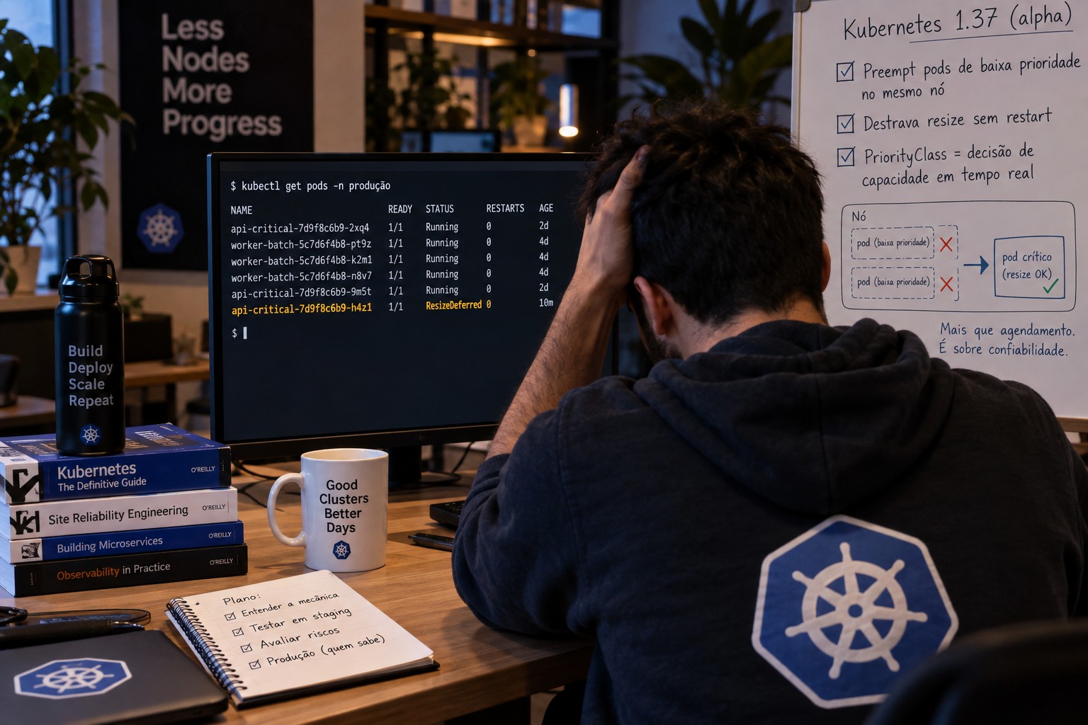 Kubernetes 1.37 finalmente resolve o resize que ficava travado em Deferred